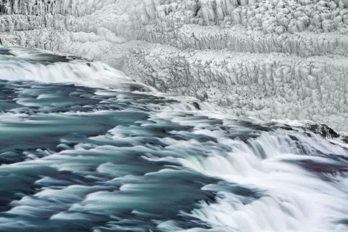 Framed Print : Waterfall Gullfoss in winter - Iceland, Southern Region, Gullfoss Framed Print : Waterfall Gullfoss in winter - Iceland, Southern Region, Gullfoss