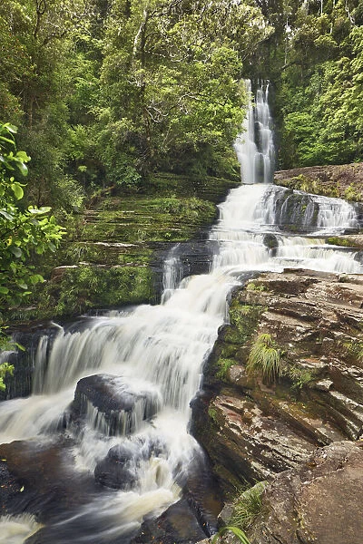 Waterfall - New Zealand, South Island, Otago, Clutha, Catlins, McLean Falls