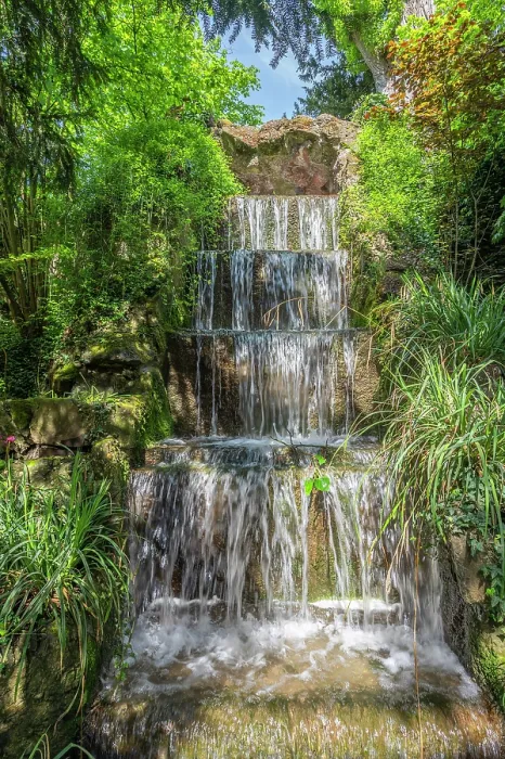 Framed Print : Waterfall in the Orangery Park, Strasbourg, Alsace, Bas-Rhin, Grand Est, France Framed Print : Waterfall in the Orangery Park, Strasbourg, Alsace, Bas-Rhin, Grand Est, France
