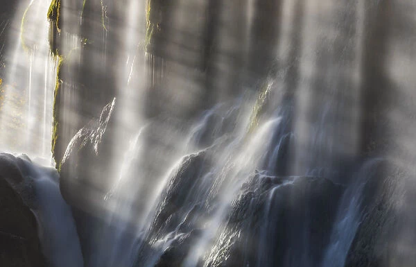 Detail of a Waterfall at Plitvice lakes at autumn, Plitviacka jezera National Park