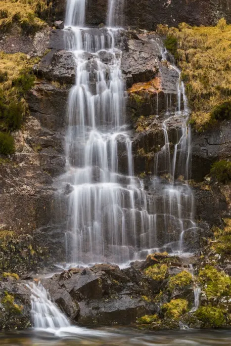 Framed Print : Waterfall on the River Etive. Glen Etive, Highland Region, Scotland Framed Print : Waterfall on the River Etive. Glen Etive, Highland Region, Scotland