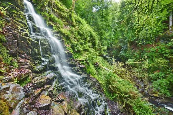 Framed Print : Waterfall - United Kingdom, Scotland, Perth and Kinross, Aberfeldy, Birks of Aberfeldy Framed Print : Waterfall - United Kingdom, Scotland, Perth and Kinross, Aberfeldy, Birks of Aberfeldy