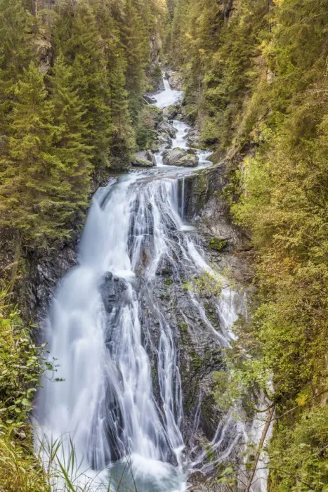 Framed Print : The waterfalls in Reintal, Valle Aurina, South Tyrol, Italy