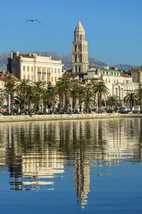 Framed Print : Waterfront with Cathedral of St. Domnius in the background, Split, Dalmatia, Croatia Framed Print : Waterfront with Cathedral of St. Domnius in the background, Split, Dalmatia, Croatia
