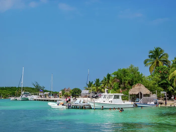 Framed Print : Waterfront of Caye Caulker, Belize District, Belize Framed Print : Waterfront of Caye Caulker, Belize District, Belize