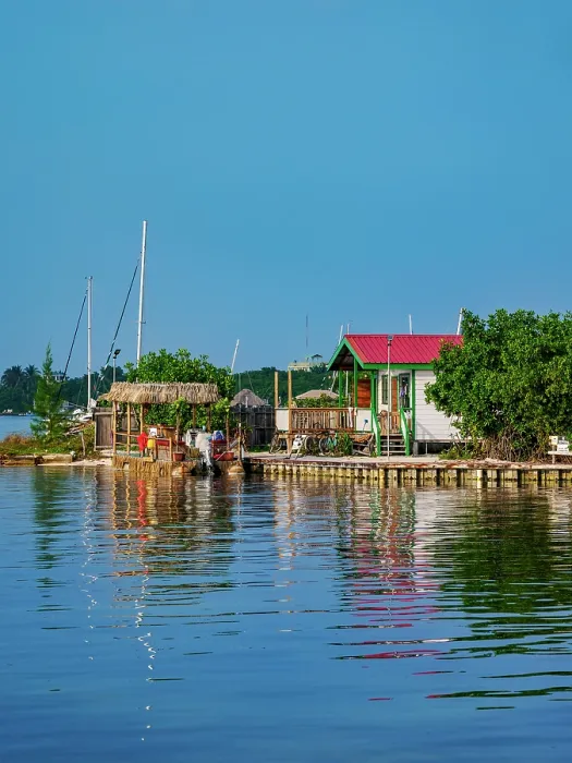 Framed Print : Waterfront of Caye Caulker, Belize District, Belize Framed Print : Waterfront of Caye Caulker, Belize District, Belize