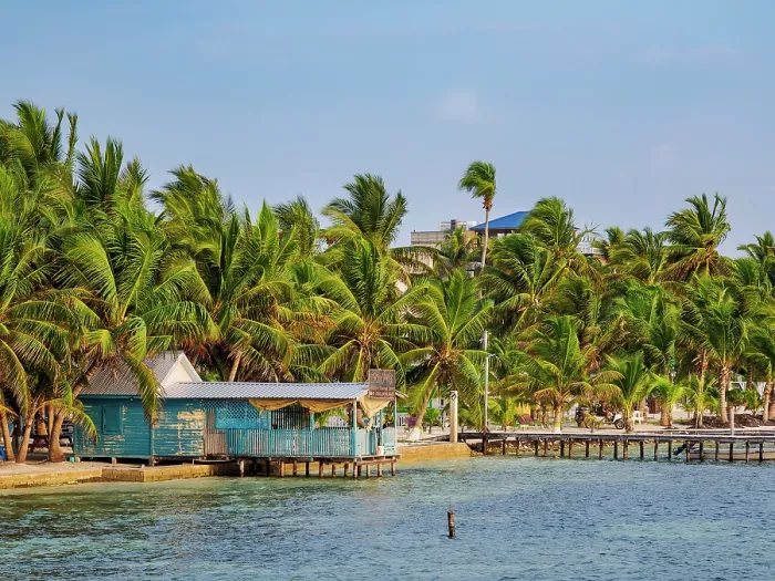 Framed Print : Waterfront of Caye Caulker, Belize District, Belize Framed Print : Waterfront of Caye Caulker, Belize District, Belize