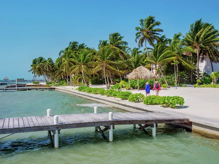 Framed Print : Waterfront of San Pedro Town, Ambergris Caye, Belize District, Belize Framed Print : Waterfront of San Pedro Town, Ambergris Caye, Belize District, Belize