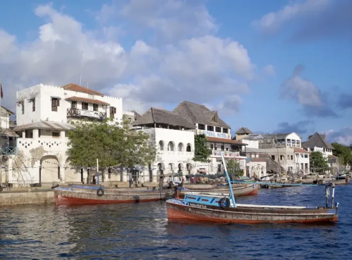 Framed Print : The waterfront of the sheltered, natural harbour of Lamu Island Framed Print : The waterfront of the sheltered, natural harbour of Lamu Island