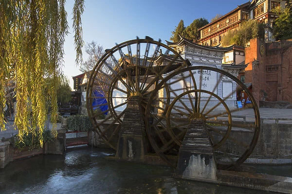 Waterwheels, Lijiang (UNESCO World Heritage Site), Yunnan, China