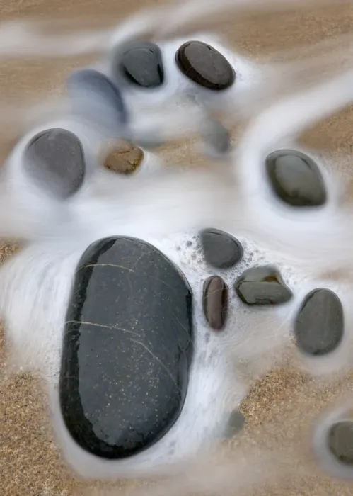 Framed Print : Wave and pebbles, Sandymouth Beach, Cornwall, UK Framed Print : Wave and pebbles, Sandymouth Beach, Cornwall, UK