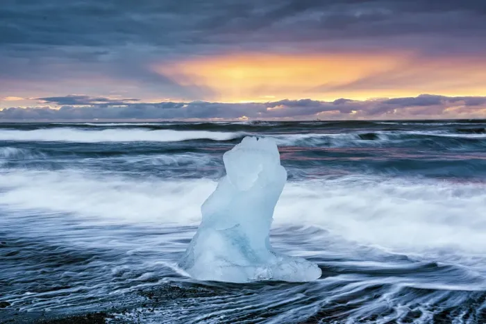 Framed Print : Waves Around Iceberg, Jokulsarlon Beach, Iceland Framed Print : Waves Around Iceberg, Jokulsarlon Beach, Iceland