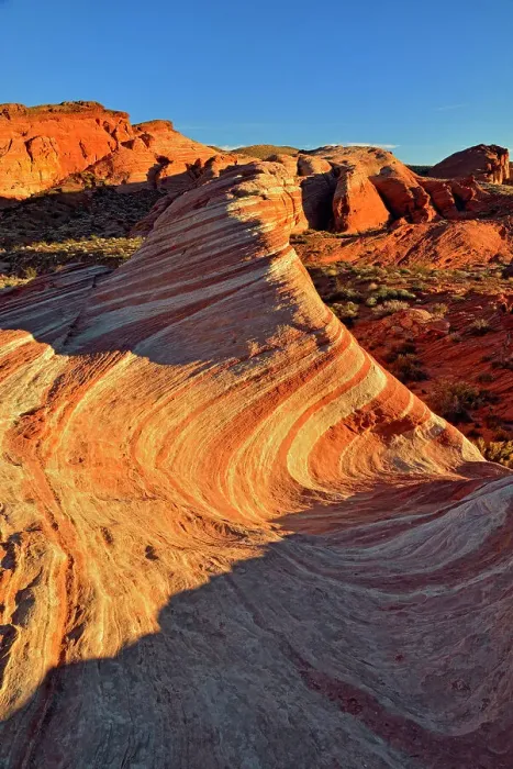 Framed Print : Weathered sandstones in the Fire Wave valley- the Fire Wave formation, Valley of Fire State Park, Nevada, USA Framed Print : Weathered sandstones in the Fire Wave valley- the Fire Wave formation, Valley of Fire State Park, Nevada, USA