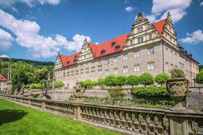 Framed Print : Weikersheim Castle and Castle Gardens, Tauber Valley, Romantic Road, Baden-Wurttemberg, Germany Framed Print : Weikersheim Castle and Castle Gardens, Tauber Valley, Romantic Road, Baden-Wurttemberg, Germany
