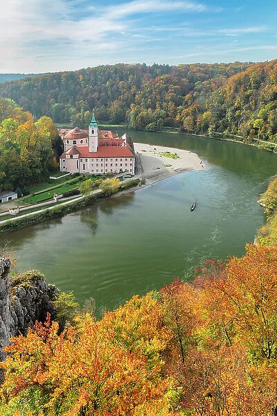 Weltenburg monastery near Kelheim on the Danube, Altmuhltal Nature Park, Lower Bavaria, Germany