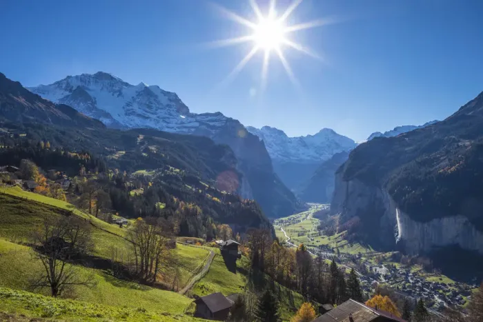 Framed Print : Wengen, and Jungfrau mountain, Berner Oberland, Switzerland Framed Print : Wengen, and Jungfrau mountain, Berner Oberland, Switzerland