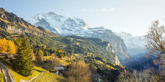 Framed Print : Wengen, and Jungfrau mountain, Berner Oberland, Switzerland Framed Print : Wengen, and Jungfrau mountain, Berner Oberland, Switzerland