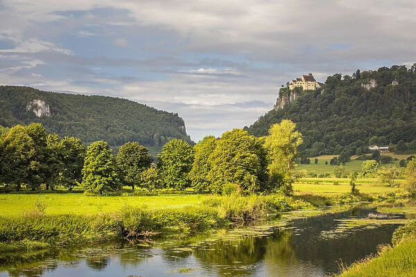 Werenwag Castle, Upper Danube Nature Park, Swabian Jura, Baden-Wurttemberg, Germany, Europe