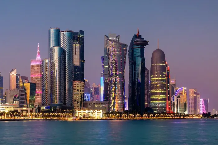 Framed Print : West Bay Skyline at Dusk, Doha, Qatar, West Asia, Doha, Qatar, West Asia Framed Print : West Bay Skyline at Dusk, Doha, Qatar, West Asia, Doha, Qatar, West Asia