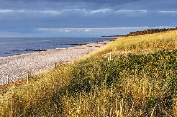 West beach on the Baltic Sea, peninsula Fischland-Darss-Zingst