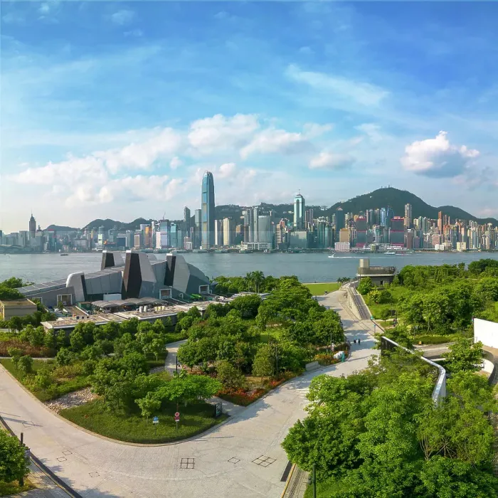 Framed Print : West Kowloon Cultural District and skyline of Hong Kong Island, Kowloon, Hong Kong Framed Print : West Kowloon Cultural District and skyline of Hong Kong Island, Kowloon, Hong Kong