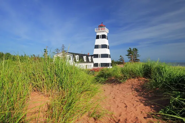 Framed Print : West Point Lighthouse and Cedra Dunes West Cape Prince Edward Island Canada