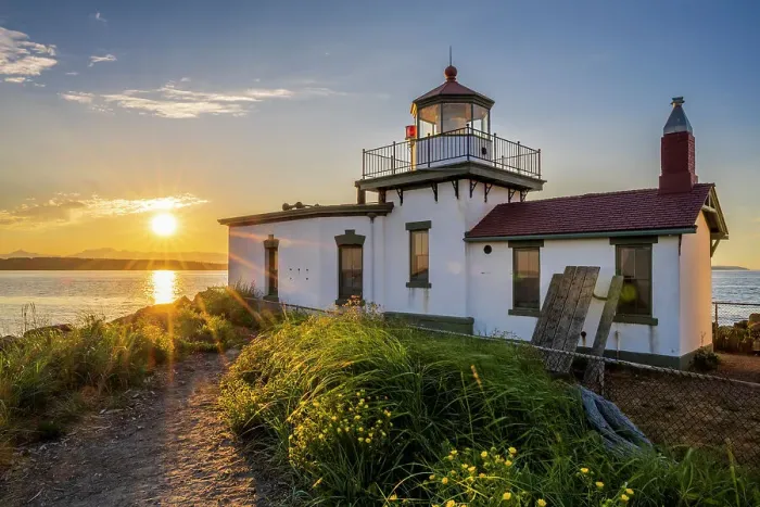 Framed Print : West Point Lighthouse (Discovery Park Lighthouse), Discovery Park, Seattle, Washington, USA Framed Print : West Point Lighthouse (Discovery Park Lighthouse), Discovery Park, Seattle, Washington, USA