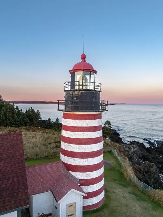 Framed Print : West Quoddy Head Lighthouse, Quoddy Head State Park, Lubec, Maine, New England, USA