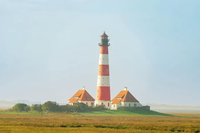 Framed Print : Westerheversand lighthouse against sky, Westerhever, Eiderstedt Peninsula, Nordfriesland, Schleswig-Holstein, Germany Framed Print : Westerheversand lighthouse against sky, Westerhever, Eiderstedt Peninsula, Nordfriesland, Schleswig-Holstein, Germany