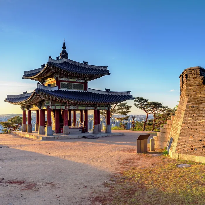 Framed Print : Western Command Post (Seojangdae) of Hwaseong Fortress (UNESCO World Heritage Site) at sunrise, Suwon, Gyeonggi Province, South Korea Framed Print : Western Command Post (Seojangdae) of Hwaseong Fortress (UNESCO World Heritage Site) at sunrise, Suwon, Gyeonggi Province, South Korea
