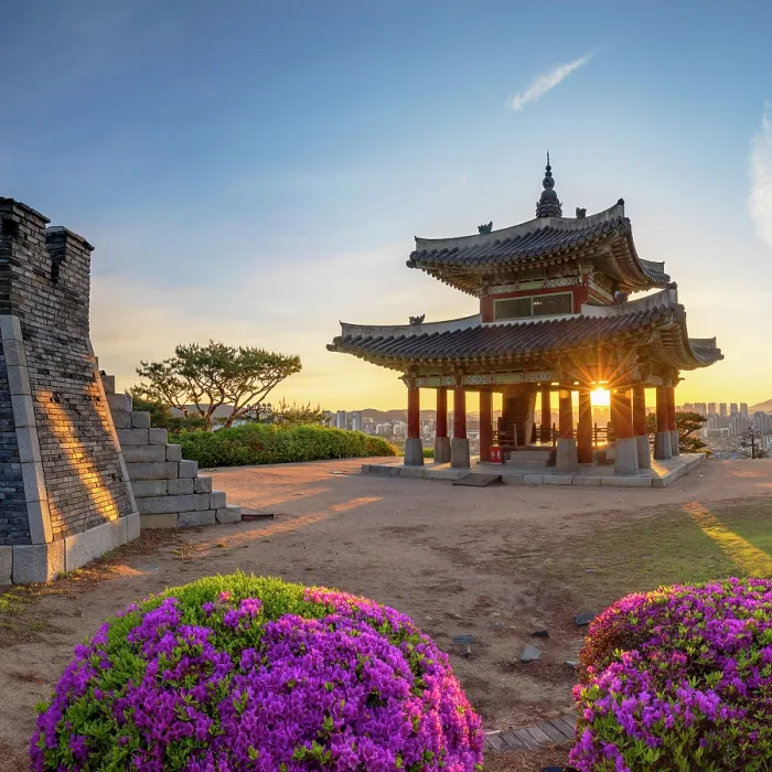 Framed Print : Western Command Post (Seojangdae) of Hwaseong Fortress (UNESCO World Heritage Site) at sunrise, Suwon, Gyeonggi Province, South Korea Framed Print : Western Command Post (Seojangdae) of Hwaseong Fortress (UNESCO World Heritage Site) at sunrise, Suwon, Gyeonggi Province, South Korea
