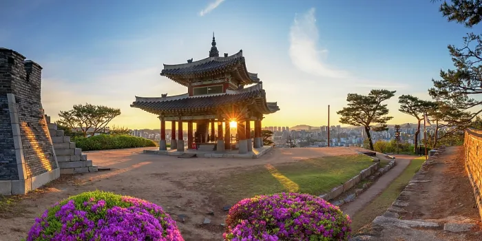 Framed Print : Western Command Post (Seojangdae) of Hwaseong Fortress (UNESCO World Heritage Site) at sunrise, Suwon, Gyeonggi Province, South Korea Framed Print : Western Command Post (Seojangdae) of Hwaseong Fortress (UNESCO World Heritage Site) at sunrise, Suwon, Gyeonggi Province, South Korea