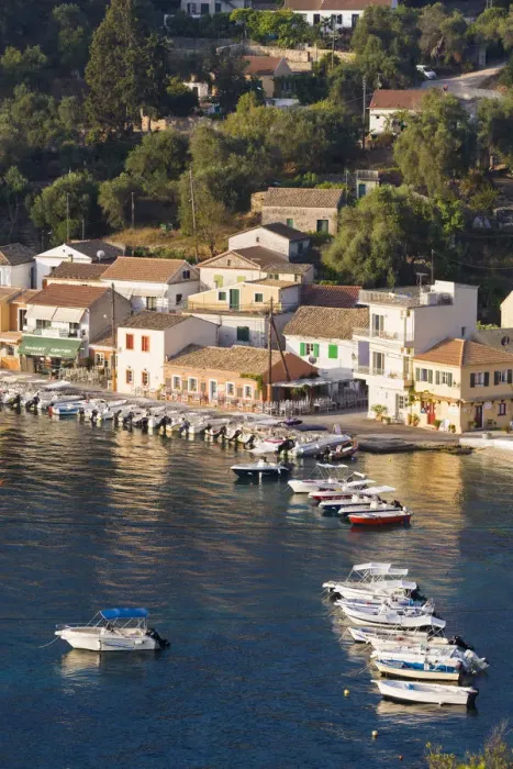 Framed Print : Western Europe, Greece, Ionian Islands, Paxos. The picturesque harbour of Loggos Framed Print : Western Europe, Greece, Ionian Islands, Paxos. The picturesque harbour of Loggos