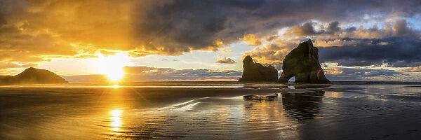 Wharariki Beach at Sunset, New Zealand