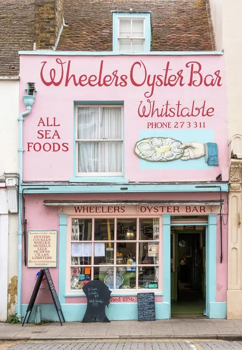Framed Print : Wheelers Oyster Bar, the oldest restaurant in Whitstable, founded in 1856, Kent, England Framed Print : Wheelers Oyster Bar, the oldest restaurant in Whitstable, founded in 1856, Kent, England