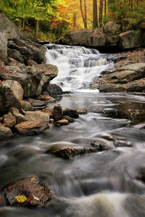 Framed Print : Whiskey Brook Falls in autumn, Adirondack Mountains, New York, USA Framed Print : Whiskey Brook Falls in autumn, Adirondack Mountains, New York, USA