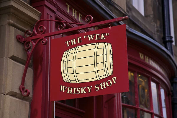 Whisky shop sign, Edinburgh, Scotland