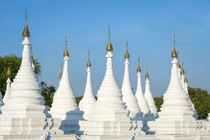 Framed Print : White pagodas at Sanda Muni pagoda, Mandalay, Mandalay Region, Myanmar Framed Print : White pagodas at Sanda Muni pagoda, Mandalay, Mandalay Region, Myanmar