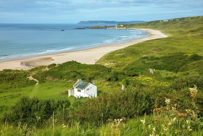 Framed Print : White Park Bay, Ballycaastle, Causeway coast, County Antrim, Northern Ireland, UK
