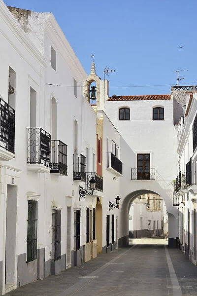 The white washed houses of Olivenza. Extremadura, Spain