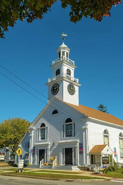White wooden church, Salisbury, Massachusetts, USA