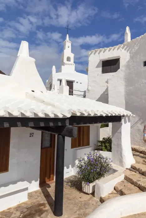 Framed Print : Whitewashed Church & houses in Binibeca Vell, Menorca, Minorca, Balearic Islands, Spain Framed Print : Whitewashed Church & houses in Binibeca Vell, Menorca, Minorca, Balearic Islands, Spain