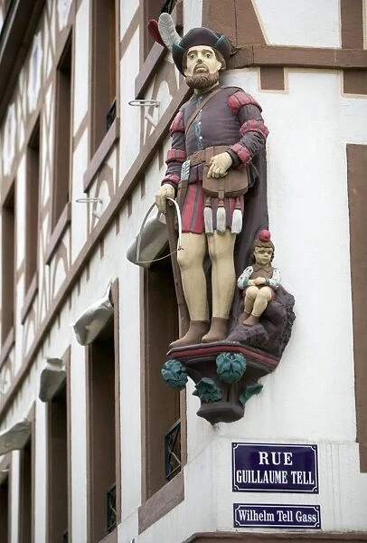William Tell Statue, Mulhouse, Alsace, France