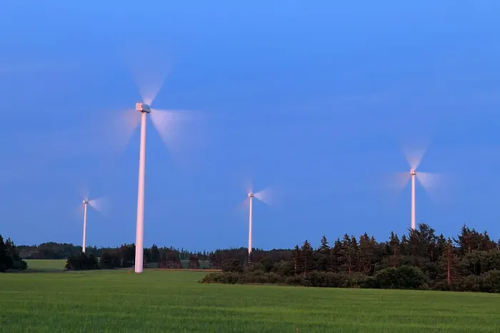 Framed Print : Wind turbine farm West Cape Prince Edward Island, Canada