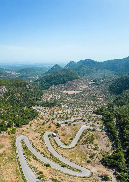 Framed Print : Winding mountain road, Serra de Tramuntana, Mallorca, Balearic Islands, Spain Framed Print : Winding mountain road, Serra de Tramuntana, Mallorca, Balearic Islands, Spain