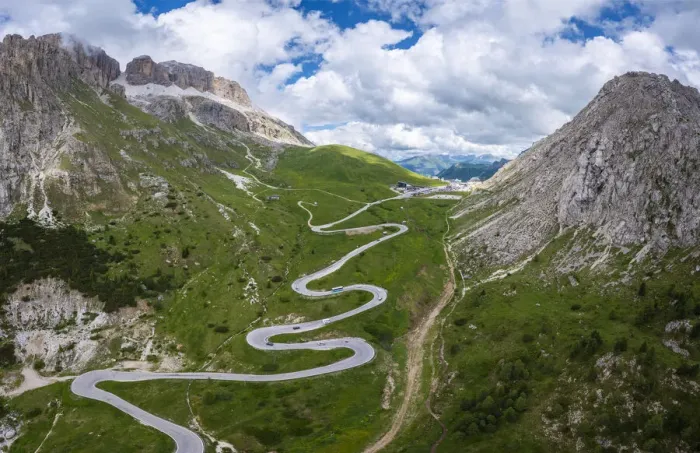 Framed Print : winding road of the Pordoi Pass during a summer day. Fassa Valley, Dolomiti, Canazei Framed Print : winding road of the Pordoi Pass during a summer day. Fassa Valley, Dolomiti, Canazei