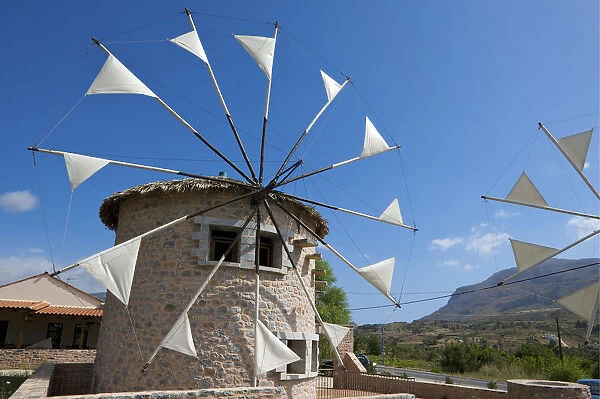 Windmill in Central Crete, Greece