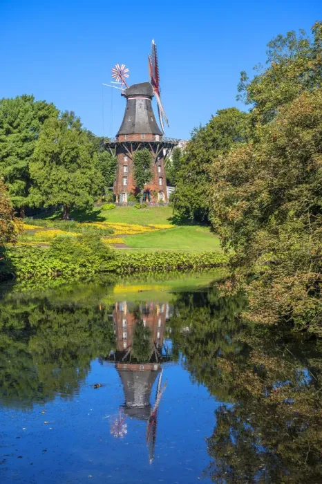 Framed Print : Windmill The Muhle am Wall, Bremen, Germany Framed Print : Windmill The Muhle am Wall, Bremen, Germany