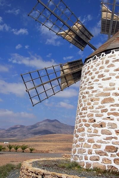 Windmill, Tefia, Fuerteventura, Canary Islands, Spain