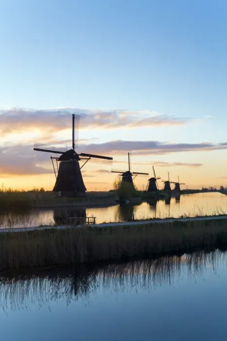 Framed Print : Windmills, Kinderdijk, UNESCO World Heritage Site, Netherlands, Europe